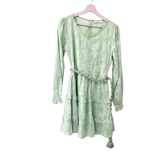 Tuckernuck Roller Rabbit Clermont Nori Dress Green Metallic Size M - Picture 3 of 8